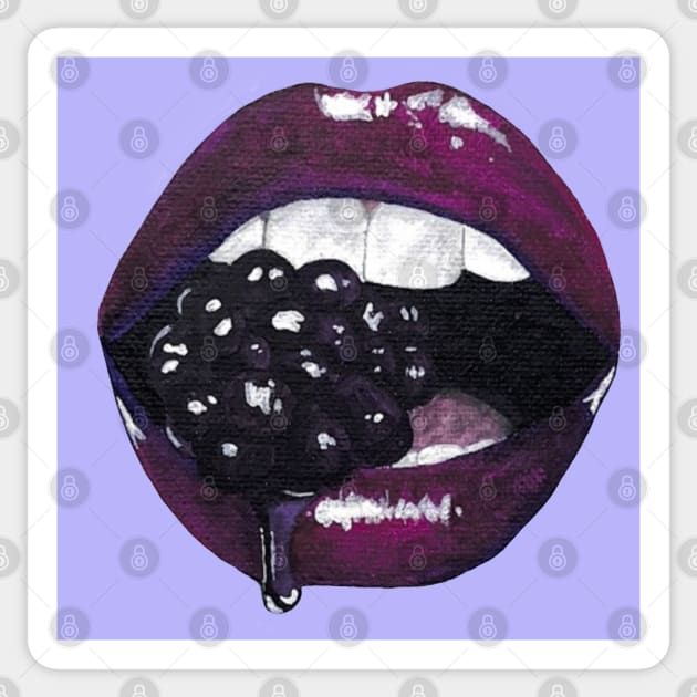 blackberry lips Sticker by SunnyAngst